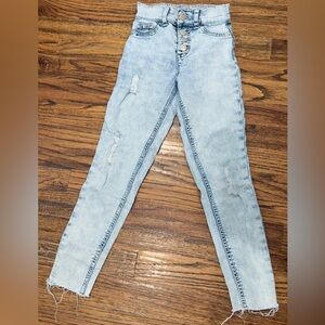 Justice Light Blue Distressed Kids Jeans